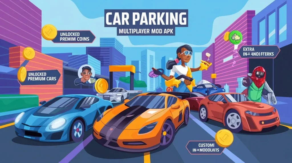 MODDED FEATURES OF CAR PARKING MULTIPLAYER MOD APK